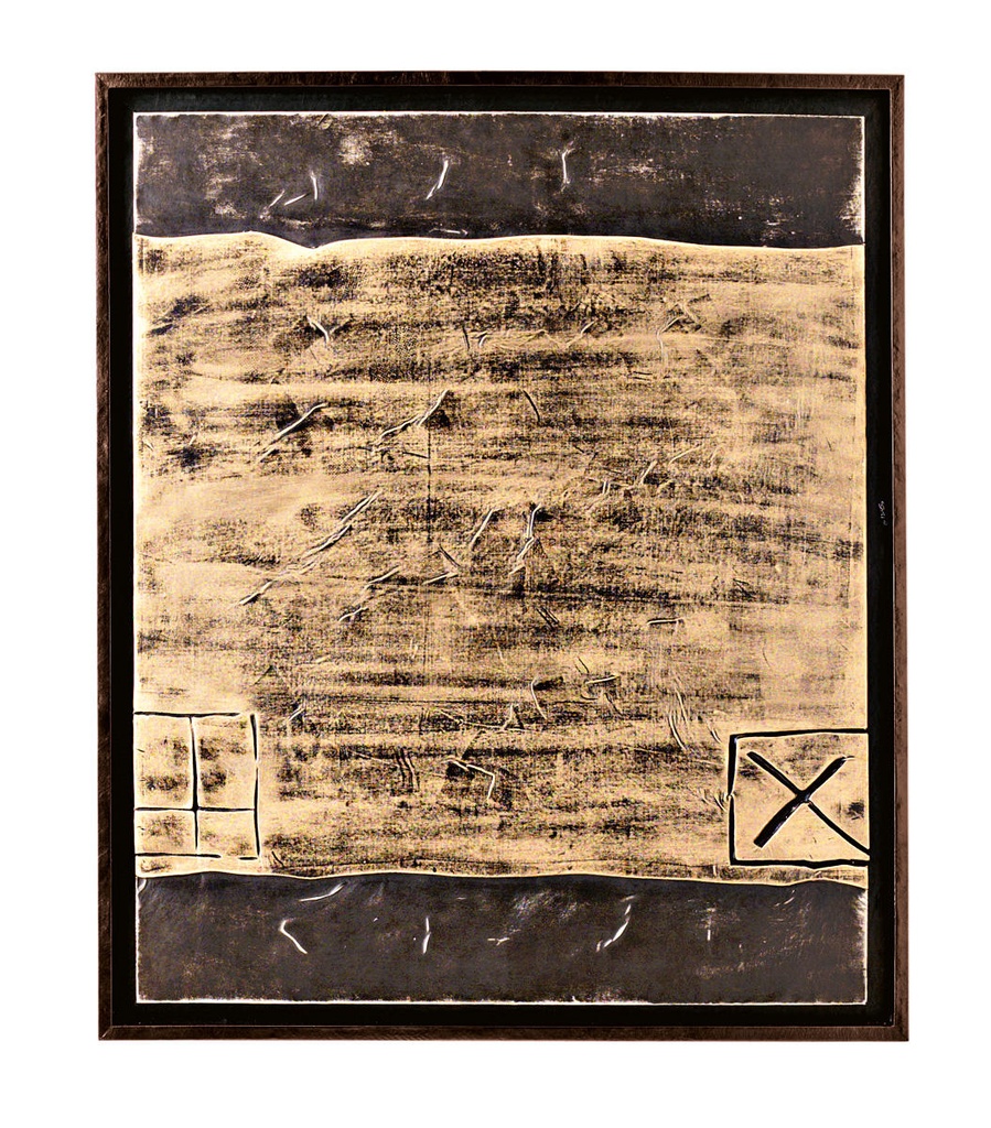 Olio su tela multicolar e telaio in legno 100x120 cm - Samnite