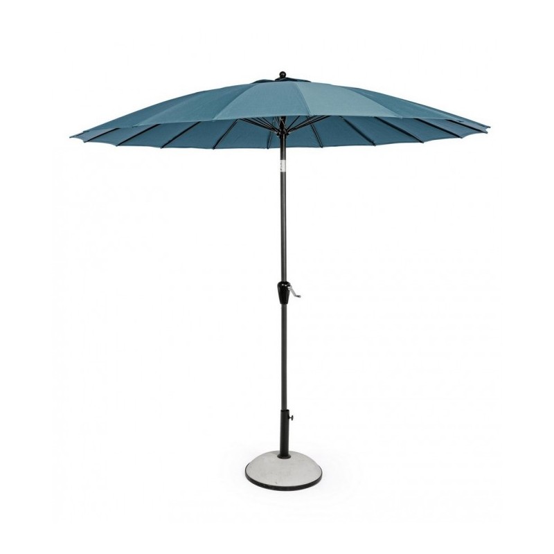 Ombrellone da giardino Atlanta cm 270x h240 con snodo Antracite-Pavone - Samnite