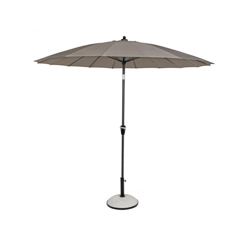 Ombrellone da giardino Atlanta cm 270x h240 con snodo Antracite-Tortora - Samnite