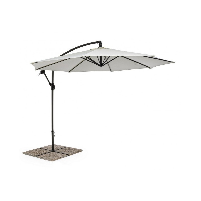 Ombrellone da giardino con braccio a 360°Texas cm 300x h260 Antracite-Natural - Samnite