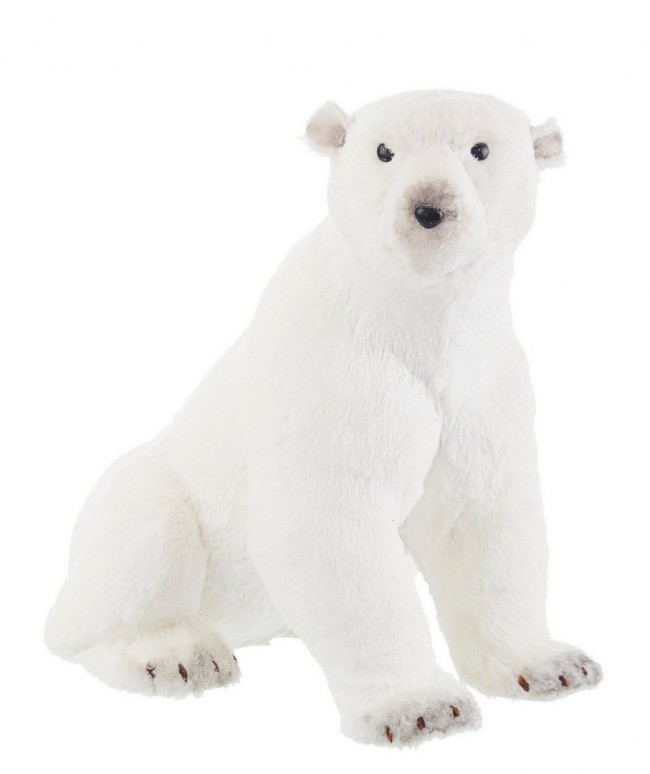 Orso Alaska Seduto Bianco L - Samnite