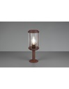 Paletto Tanaro IP44 Ruggine Con Vetro Lanterna H40 cm Trio Lighting - Samnite