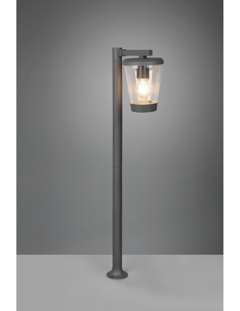Palo Da Esterno Cavado Lanterna Vintage Alluminio Antracite IP44 Trio Lighting - Samnite