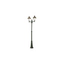 Palo con struttura in pressofusione di alluminio grigio e rame da esterno h. 244 cm - Samnite