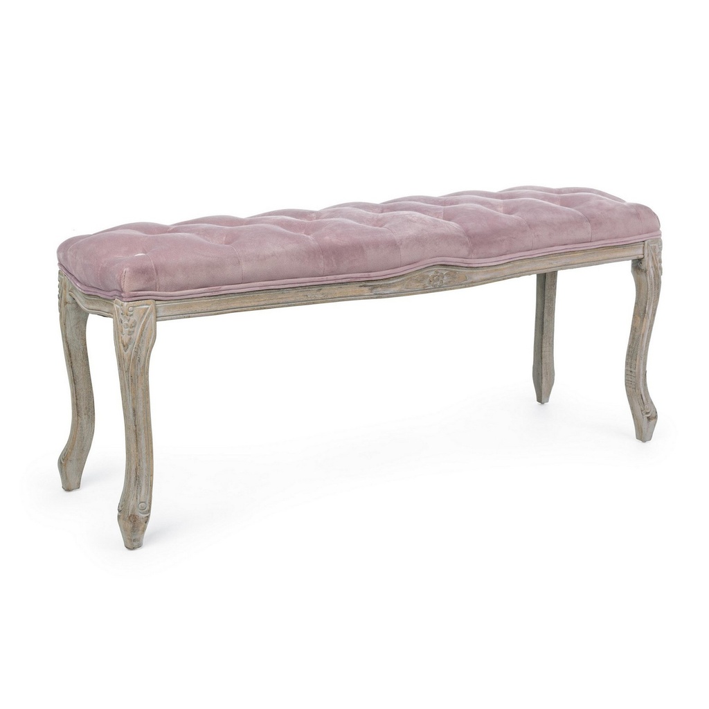 Panca classica Mathilde Woodrose in velluto - Samnite