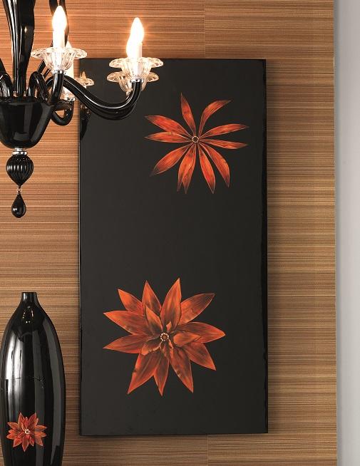 Pannello decorativo con finitura in legno nero 60x120x4 cm - Samnite