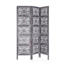 Paravento stile fusion 3 ante Darika grigio anticato - Samnite