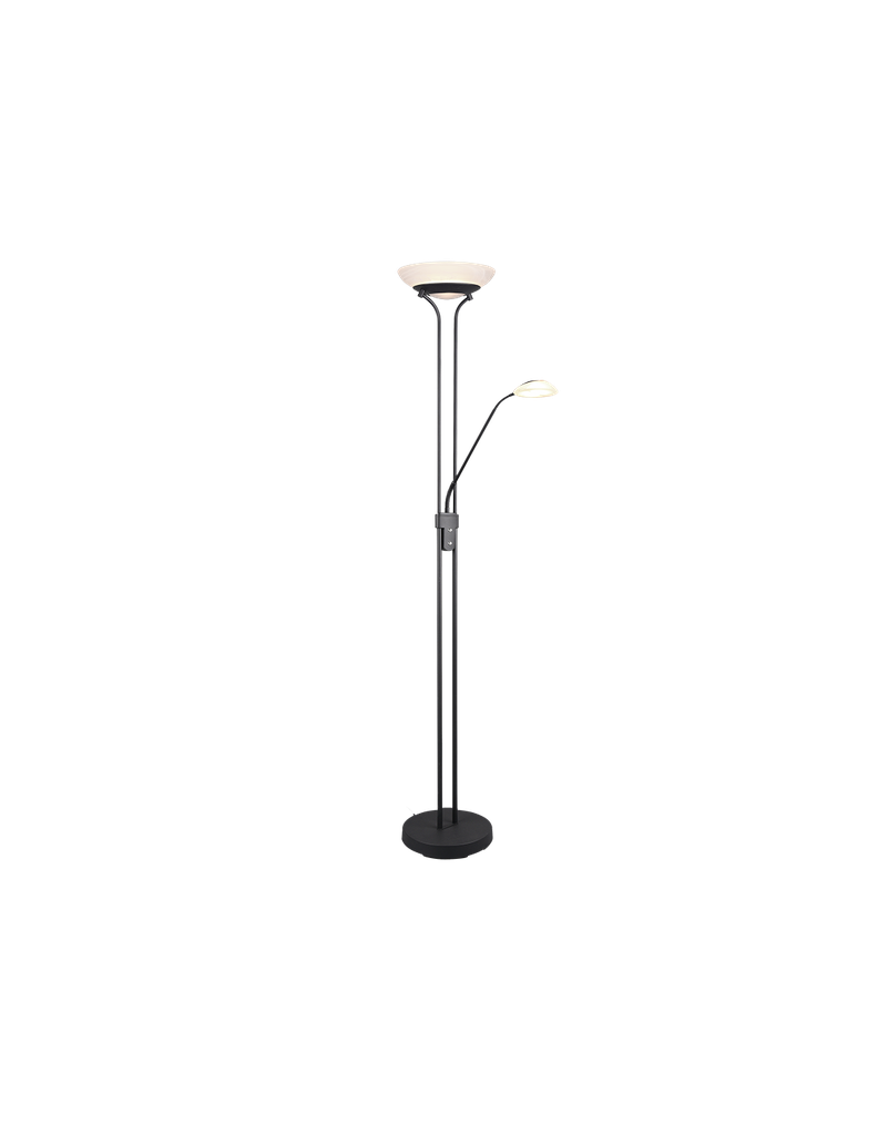 Piantana Led con Luce Spot da Lettura Orson Nero Trio Lighting - Samnite