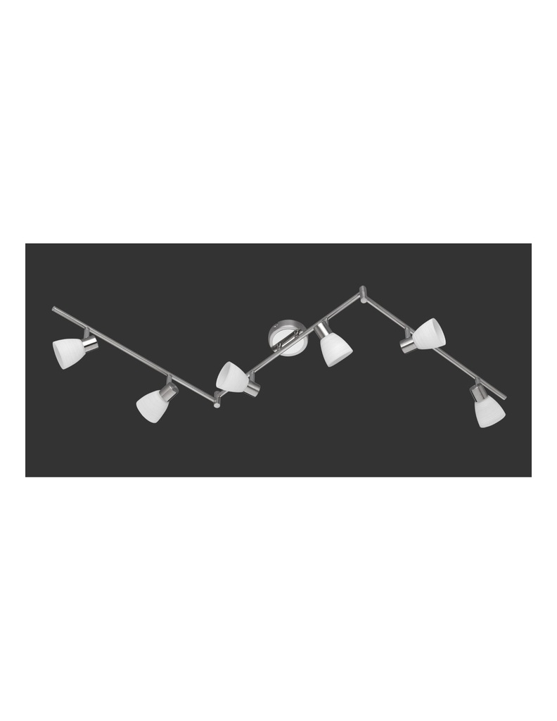 Plafoniera 6 Faretti Spot Led G9 Carico Nichel Trio Lighting - Samnite