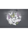 Plafoniera Butterfly 3xG9 Cromo Farfalle Multicolor Ø45 cm Trio Lighting - Samnite