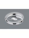 Plafoniera Design Cerchio Led Dimmer 4000k Parma Cromo Trio Lighting - Samnite