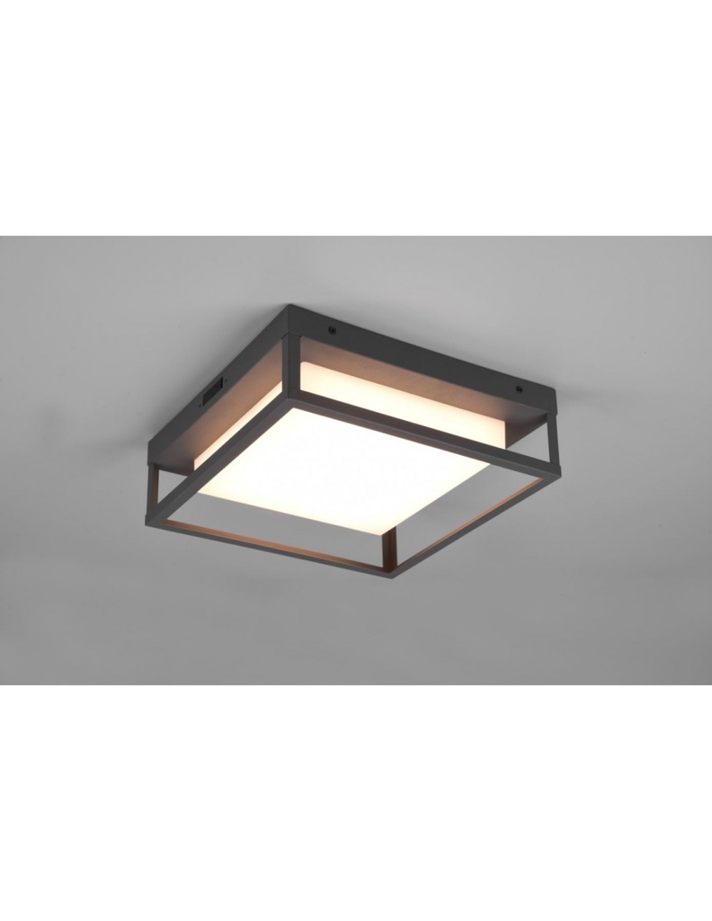 Plafoniera Esterno Led Dip Switch Witham Antracite IP54 Trio Lighting - Samnite