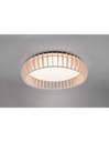 Plafoniera Legno Naturale Led 38w Dimmer Monte Trio Lighting - Samnite