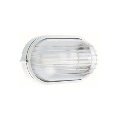 Plafoniera Piccola E27  linea industriale ovale  bianco - Samnite