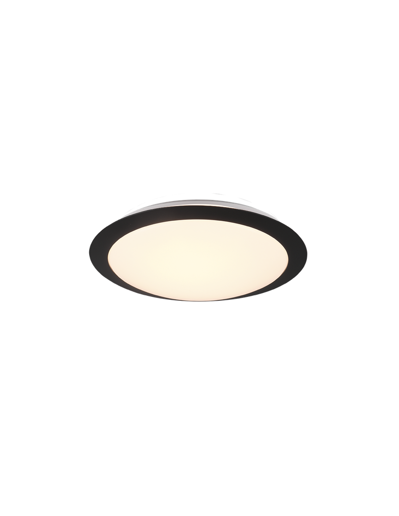 Plafoniera Rotonda Bagno Umberto Led 12w IP44 Nero Trio Lighting - Samnite