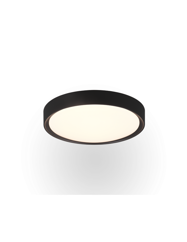 Plafoniera Rotonda Clarimo Led Dimmerabile Nero IP44 Ø33 cm Trio Lighting - Samnite