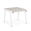 Poggiapiedi arredo giardino alluminio bianco Cruise cm 53 x 51 x 44 - Samnite