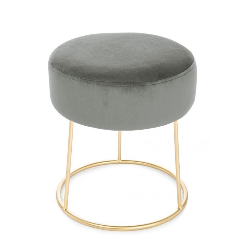Pouf clarissa grigio oro design cm 35 x 40 h - Samnite