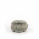 Pouf design velluto metallo grigio cm 36 x 36 x h 30 - Samnite
