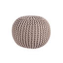 Pouf intrecciato tortora arredare design cm 50 - Samnite