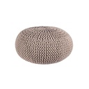 Pouf intrecciato tortora bizzotto cm 80 - Samnite