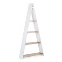 Scaffale in MDF Bianco quattro ripiani MAiSON 65x17x h137 cm - Samnite