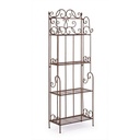 Scaffale pieghevole quattro ripiani in acciaio Marrone MELANIE 57x28x h164 cm - Samnite