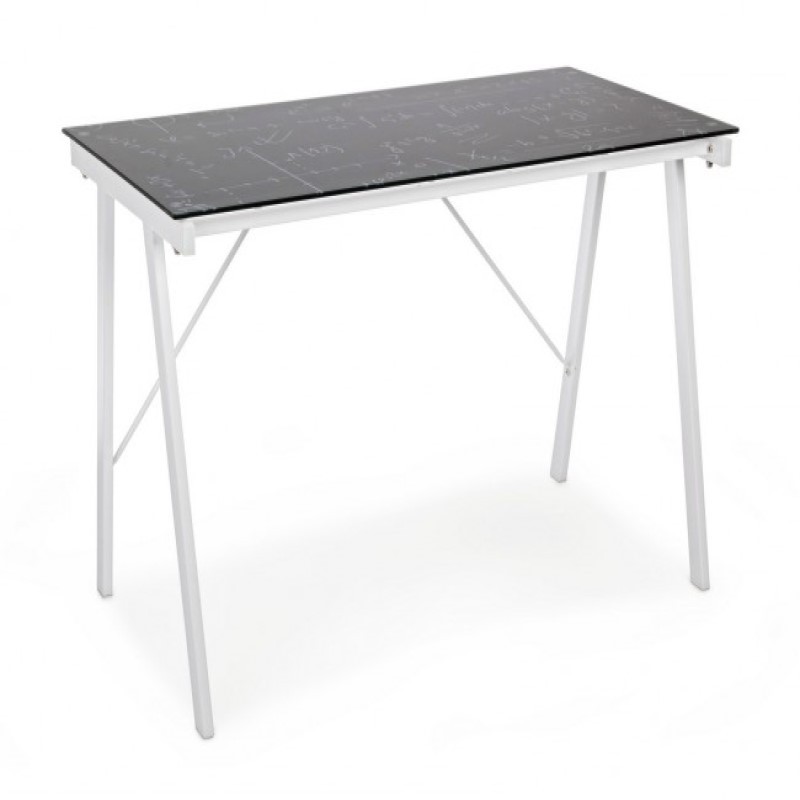 Scrivania Young Smoke piano in vetro 113x58 cm - Samnite