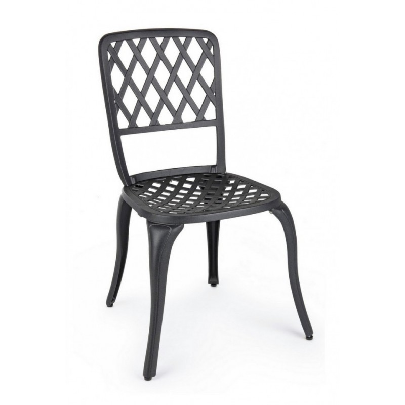 Sedia alluminio antracite esterno cm 44 x 46 x 89h - Samnite