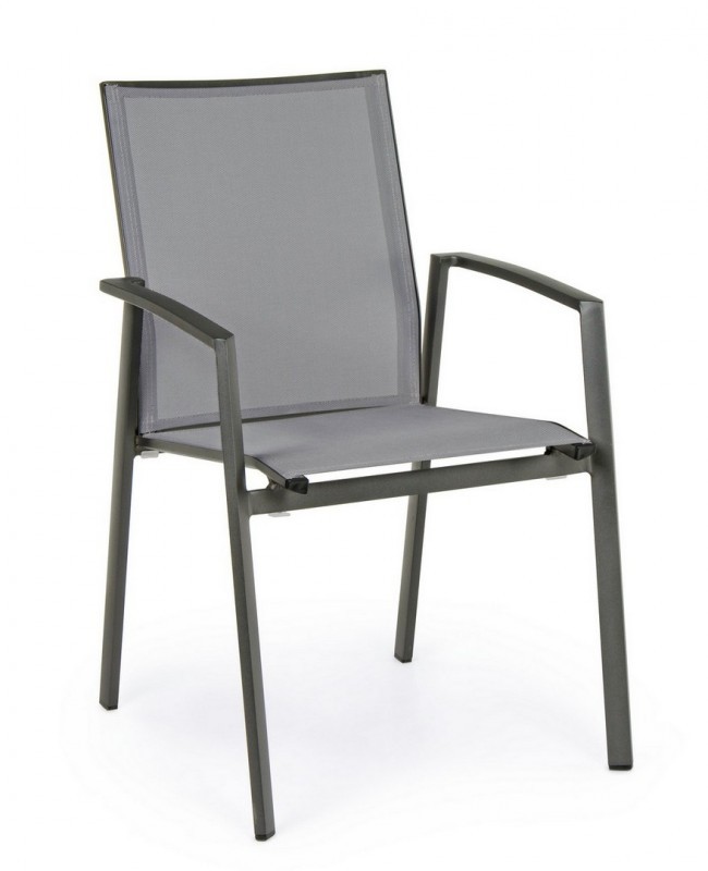 Sedia arredo giardino alluminio antracite Cruise - Samnite