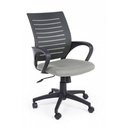 Sedia da ufficio grigio con ruote e braccioli - Samnite