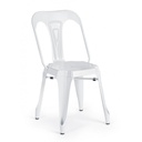 Sedia in stile contemporaneo in acciaio Bianca MINNEAPOLIS 44x53x h83 cm - Samnite
