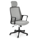 Sedia ufficio con braccioli grigio in tessuto - Samnite