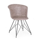 Sedia vintage Loft nero beige cm 56 x 54 x 76 - Samnite