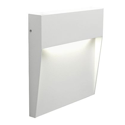 Segnapasso 6W Led 3000K  linea geo square  bianco - Samnite