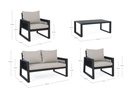 Set salotto giardino Captiva antracite - Samnite