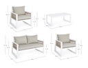 Set salotto giardino Captiva bianco - Samnite
