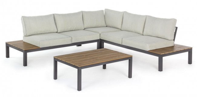 Set salotto giardino Elias antracite - Samnite