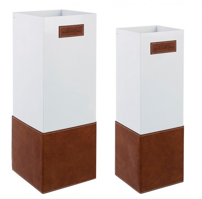 Set2 P.Ombrello Urban Chic Rett Bia-Marr   - Samnite