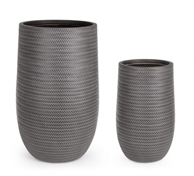 Set2 P.Vaso Tressage To Alto Antracite - Samnite