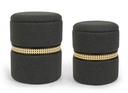 Set2 Pouf Contenitore Karina Carbon - Samnite