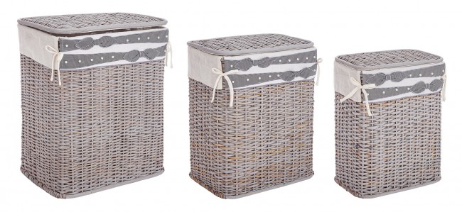 Set3 P.Biancheria Elegantly Rett Grigio - Samnite