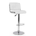 Sgabello bar acciaio ecopelle bianco Barclay cm 46 x 51,5 x 88,5 - Samnite