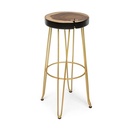Sgabello bar oro in legno stile atmosphere - Samnite