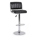 Sgabello da bar in similpelle Nero BARCLAY 46x51,5x h88,5-109,5 cm - Samnite