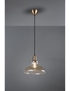 Sospensione 1x E27 Aldo Ottone Vetro Ambra Ø28 cm Trio Lighting - Samnite