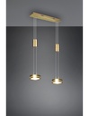 Sospensione Diffusori Disco Led Dimmer Franklin Ottone Trio Lighting - Samnite