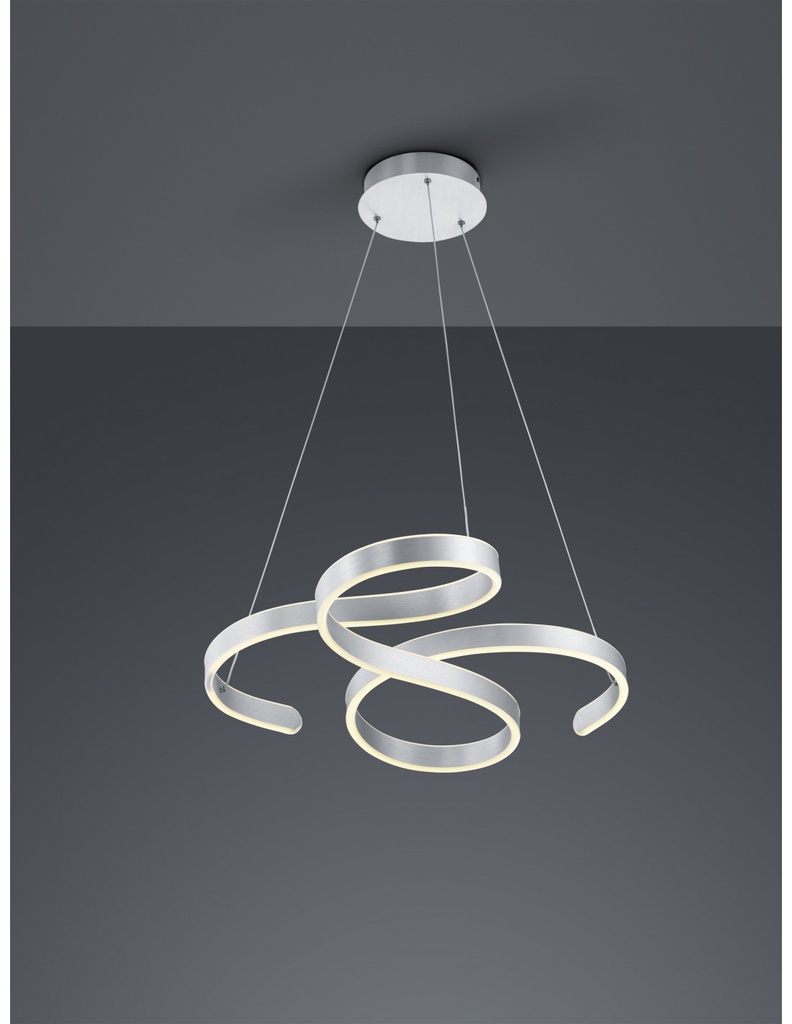 Sospensione Francis Vortici Alluminio Led 52w Dimmerabile Trio Lighting - Samnite