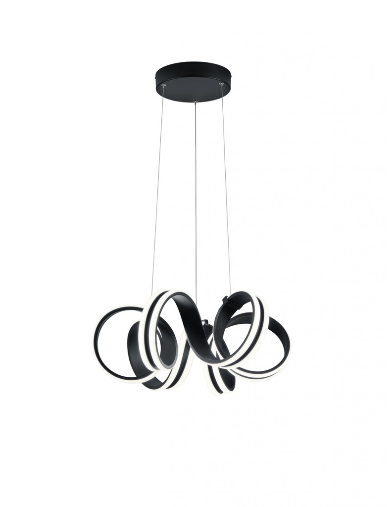 Sospensione Led Dimmer Carrera Nastro Nero Trio Lighting - Samnite