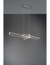 Sospensione Salinas 3 Rettangoli Led 34w Nichel L110 cm Dimmerabile Trio Lighting - Samnite